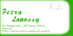 petra lapossy business card